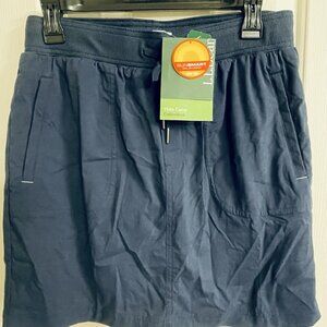 L.L.Bean Vista Camp Skort Skirt Women, UPF 50 Hiking Black